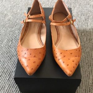 Brown leather Banana Republic flats